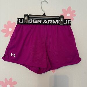 Under Armour Youth Magenta Athletic Shorts